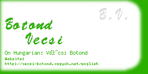 botond vecsi business card